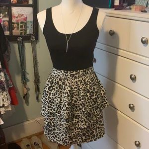 H&M cheetah print skirt